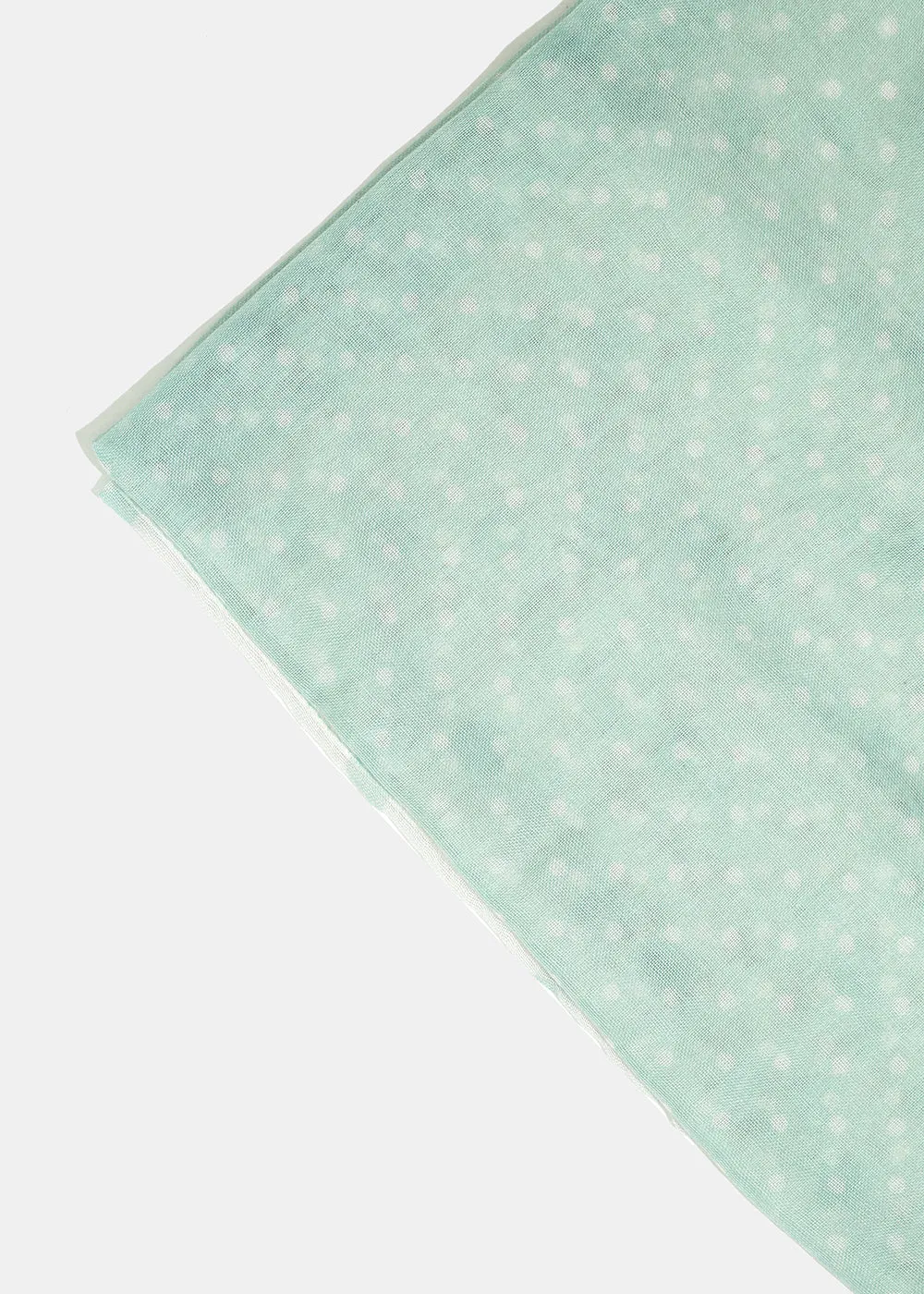 A  Polka Dots Mint Lightweight Scarf