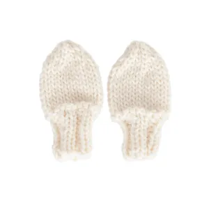 ACORN COTTONTAIL BABY MITTENS CREAM