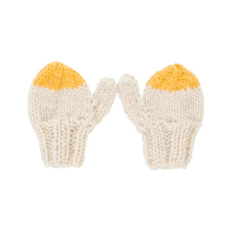 Acorn Sunrise Mittens - Cream