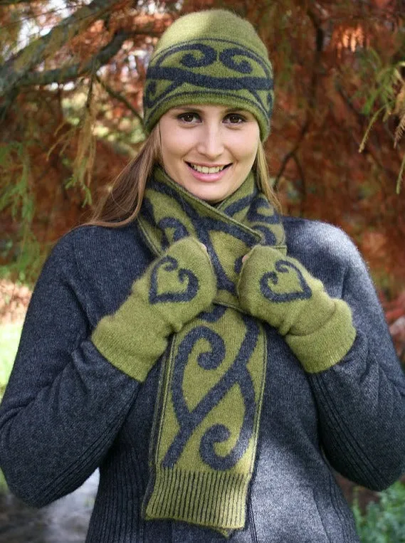 Aroha Possum Merino Fingerless Mittens