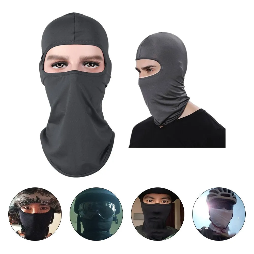 Balaclava Face Mask Lycra Tactical Face Shield Windproof Visage Full Face Scarf For Summer Cycling Ski Motorcycle Men and Women