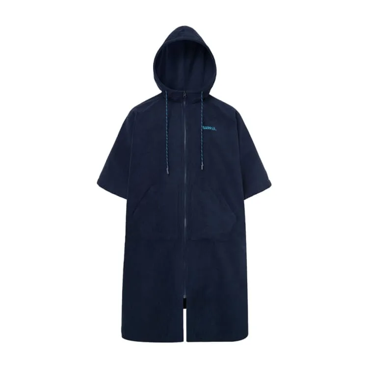 Barrel Unisex Essential Zip-Up Poncho Towel-NAVY