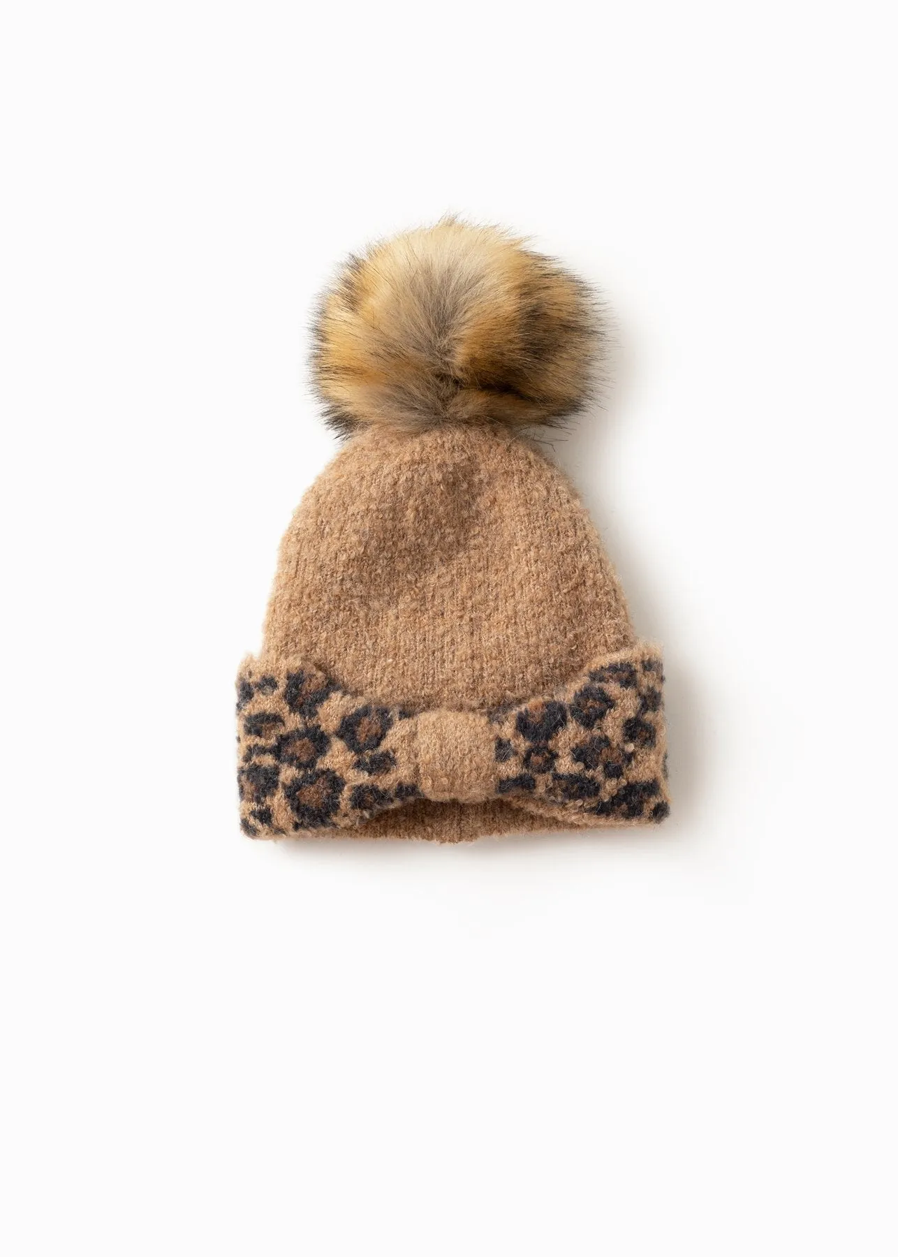 Boucle Leopard Ribbon Beanie - FINAL SALE