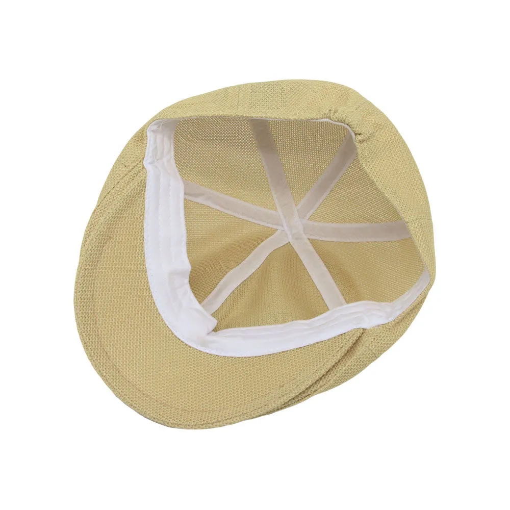 Breathable Mesh Summer Hat Newsboy Beret Ivy Cabbie Cap SL31423