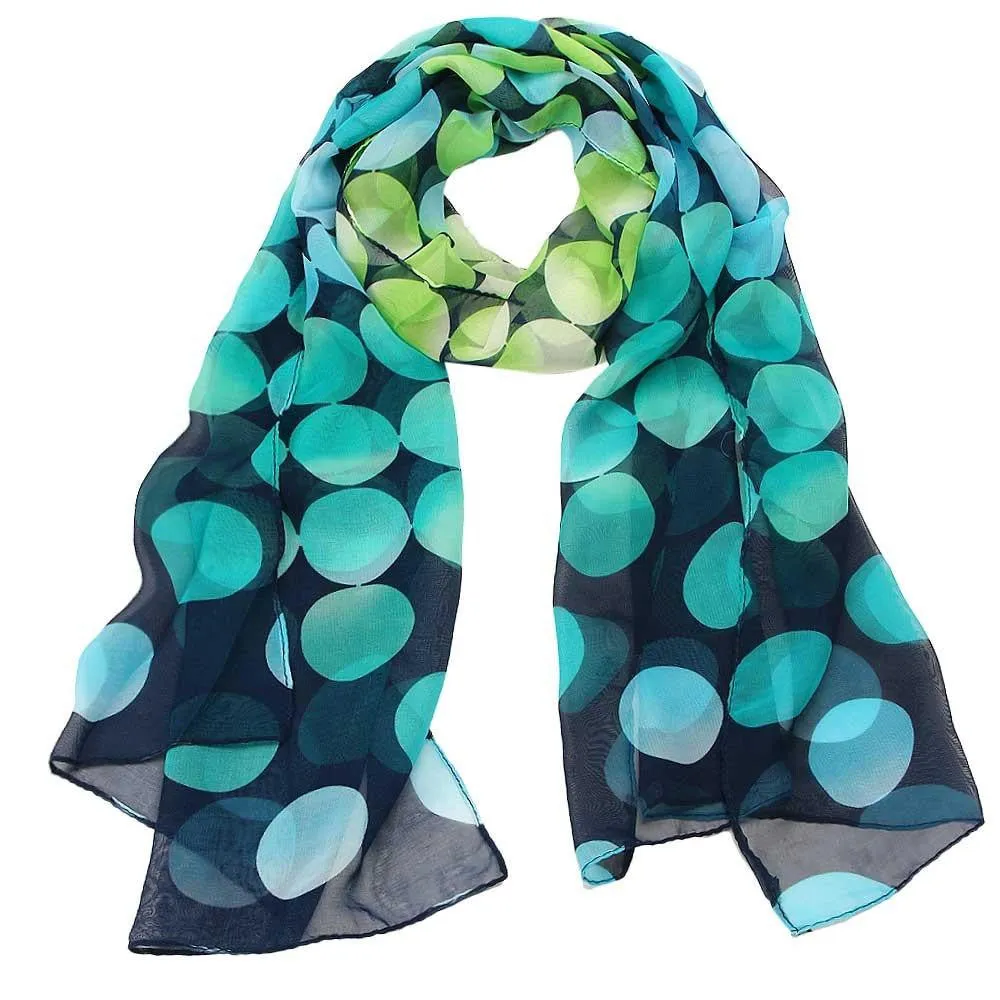 Chiffon Dot Rectangle Scarf