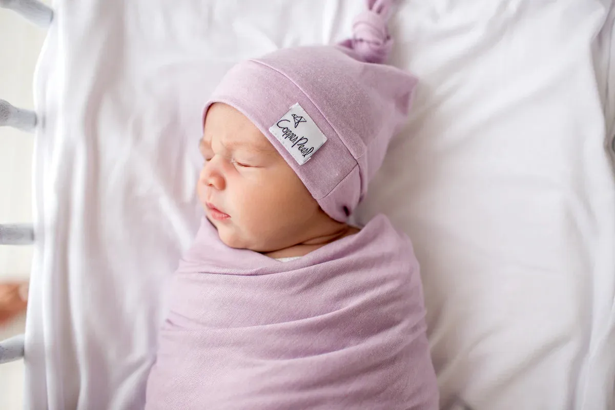 Copper Pearl Newborn Top Knot Hat | Lily