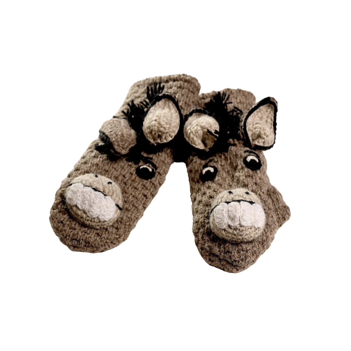 Crochet Donkey Mittens