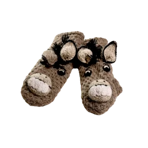 Crochet Donkey Mittens