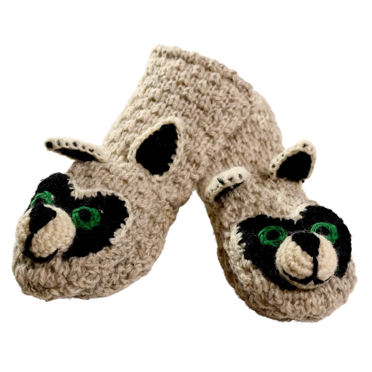 Crochet Rockey Racoon Mittens