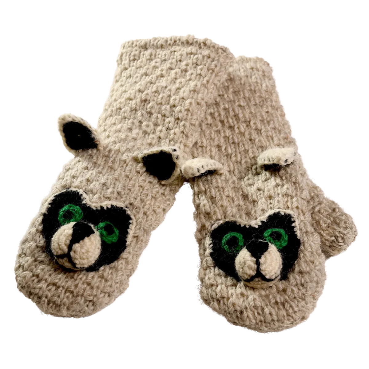 Crochet Rockey Racoon Mittens