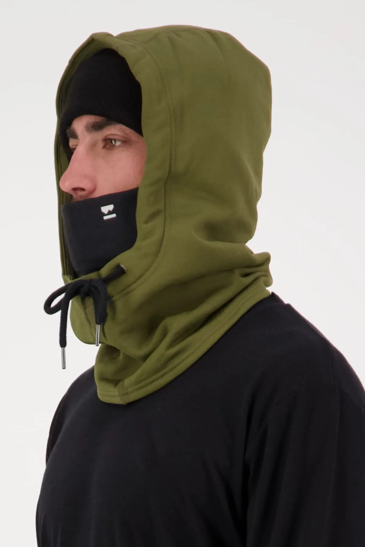 Decade Merino Fleece Hood - Dark Olive