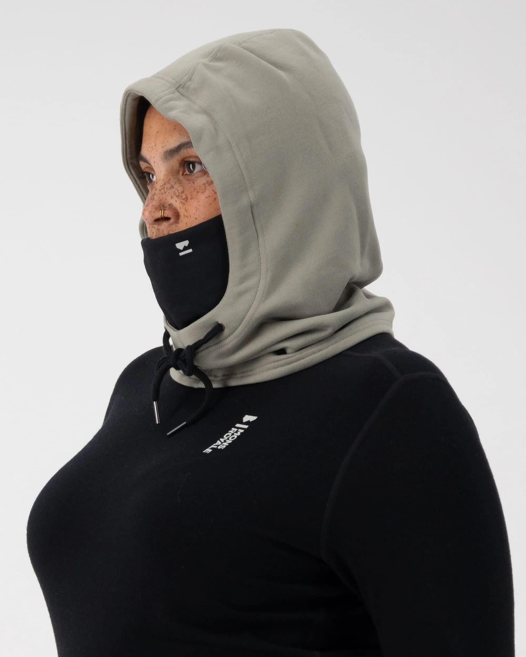 Decade Merino Fleece Hood - Dried Sage