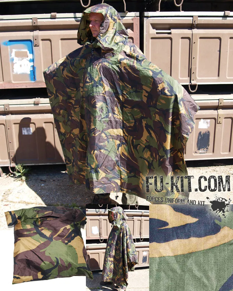 Dutch Army DPM Camo Poncho - DISTRESSED RANGE