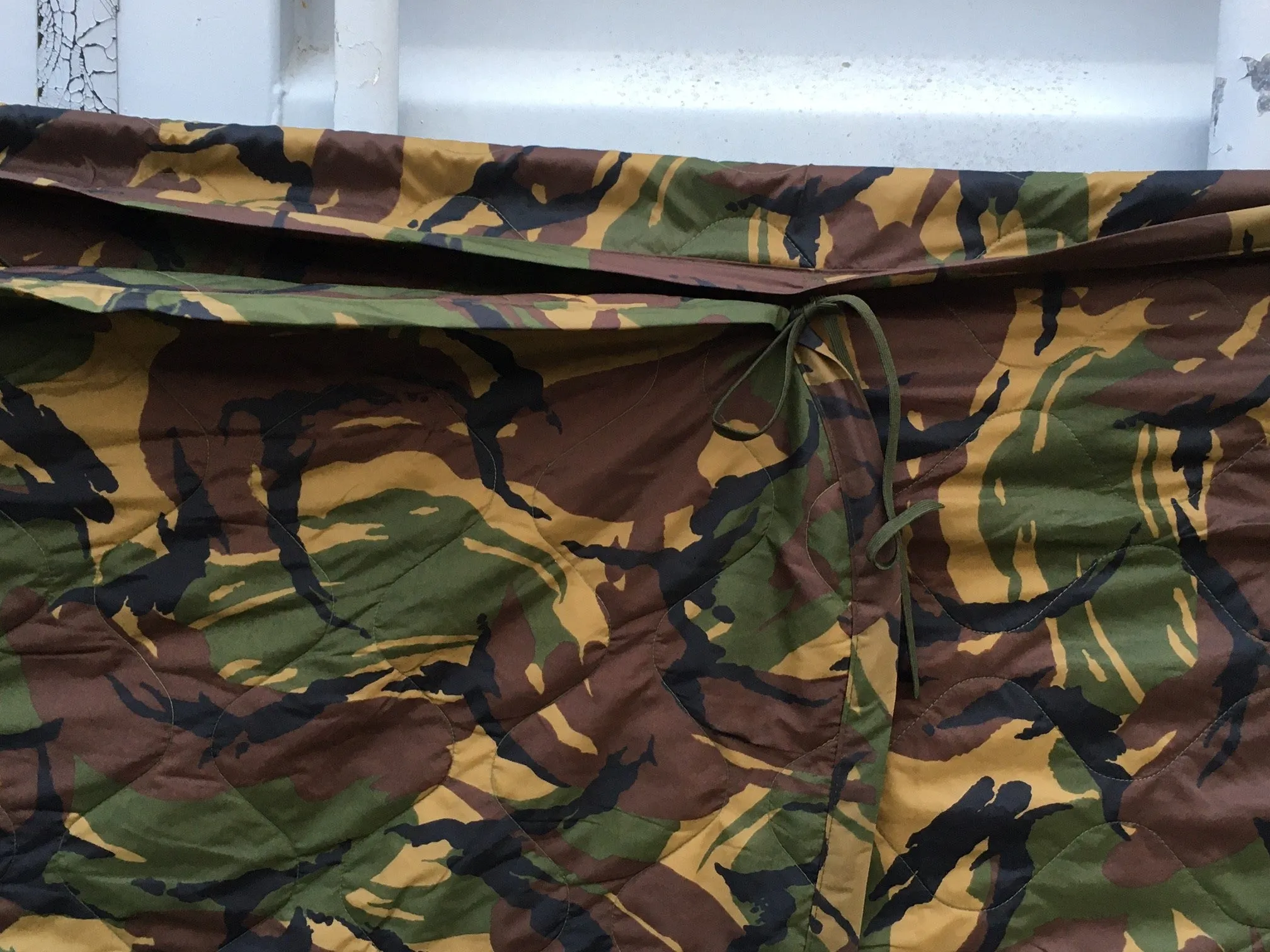 Dutch DPM Camo Poncho quilted liner - for use with poncho as sleeping bag