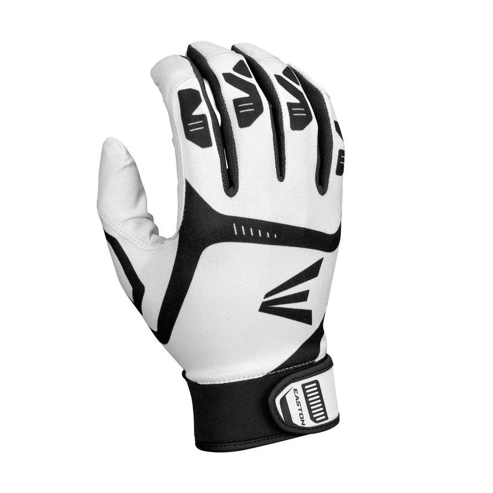 Easton Gametime Youth Batting Glove - White/Black