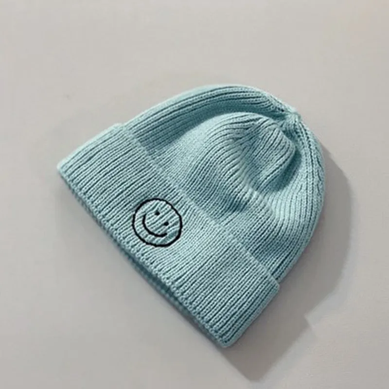 Embroidery Winter Kids Knitted Hats Children  Warm