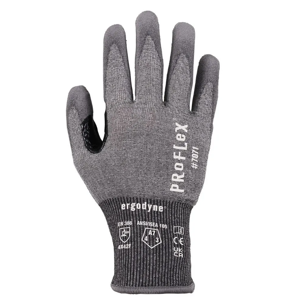 Ergodyne 18063 #7071 12-pair M Gray ANSI A7 PU Coated CR Gloves