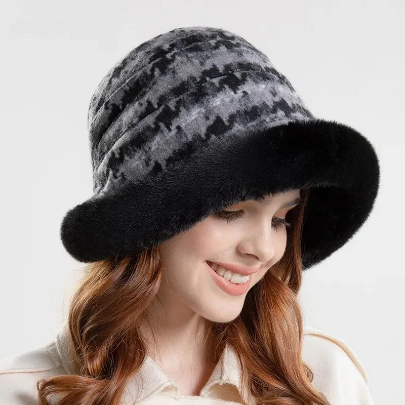 Fashion Bucket Fur Winter High Quality Warm Windproof Hat