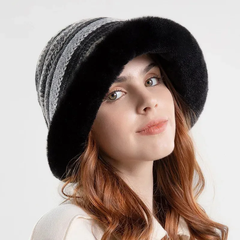 Fashion Bucket Fur Winter High Quality Warm Windproof Hat