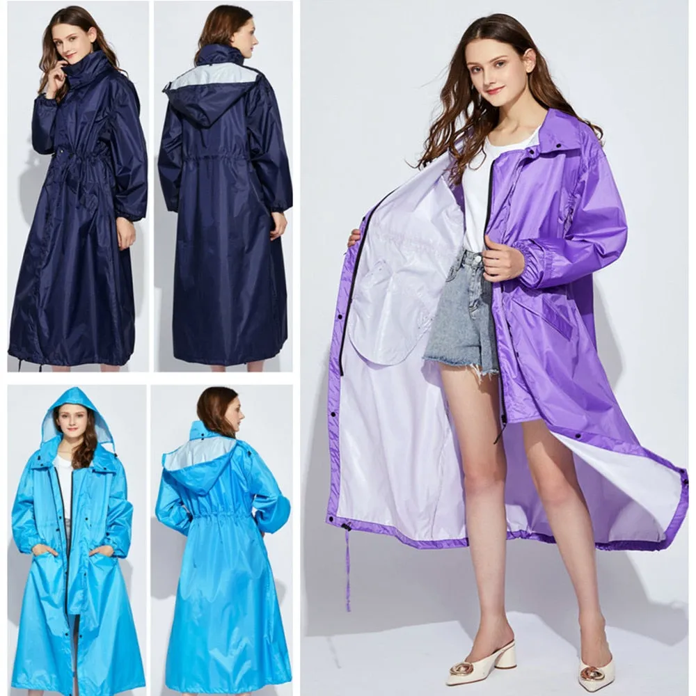 Female Raincoat Women Men cloak Waterproof Hooded Rain Coat Ponchos Jackets  plus size