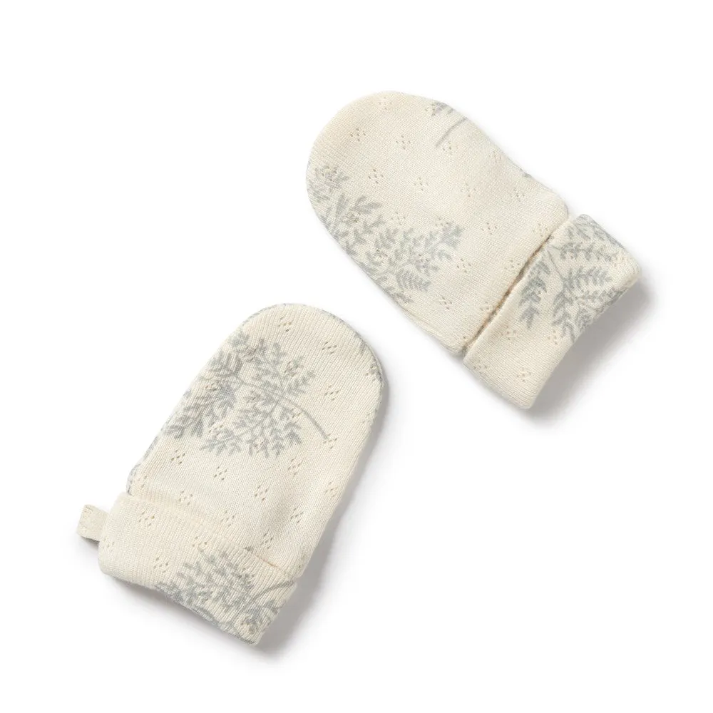 Forever Ferns Organic Pointelle Mittens