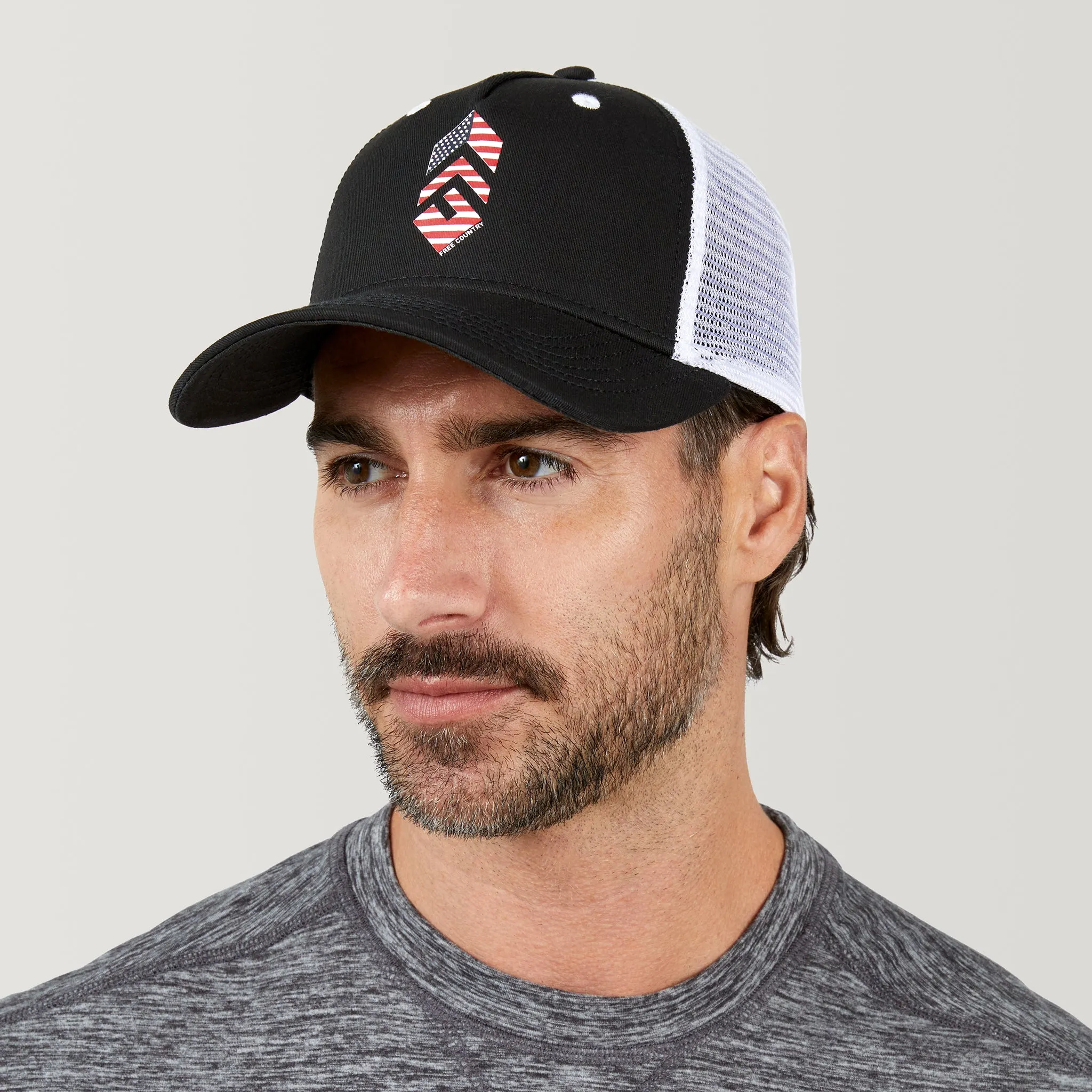 Free Country Five Panel Cotton Twill Trucker Hat