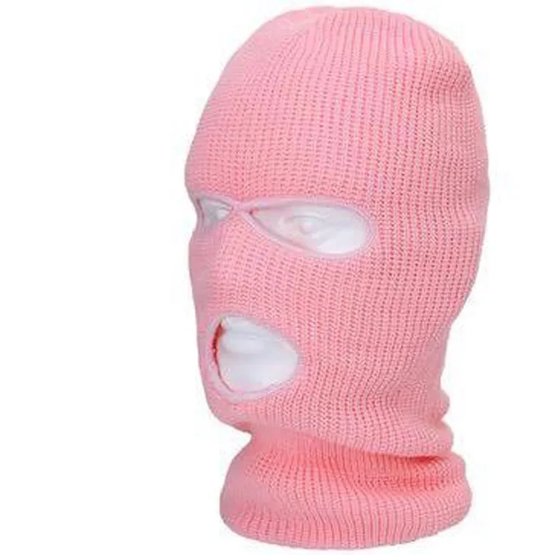 Full Face Cover Ski Mask Hat 3 Holes Balaclava Army Tactical CS Windproof Knit Beanies Bonnet Winter Warm Unisex Caps