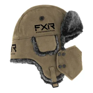 FXR  Trapper Hat Cap Faux Fur Snap-On Vented Mask Water Resistant Warm Canvas