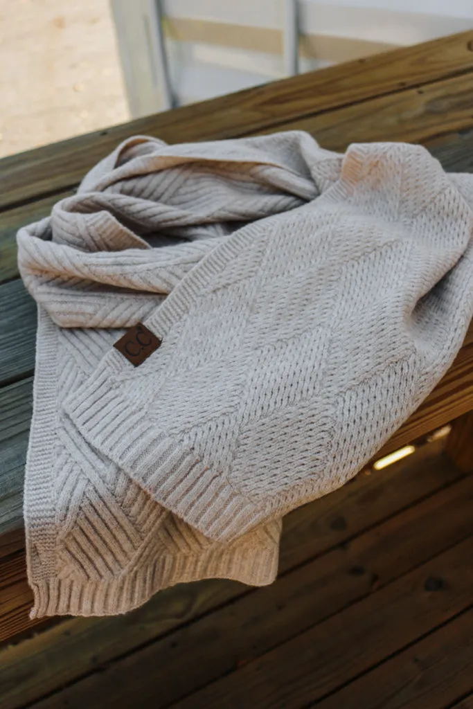 Heathered Scarf By C.C. Beanie Beige Mix