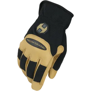 Heritage Stable Work Glove-Black/Tan