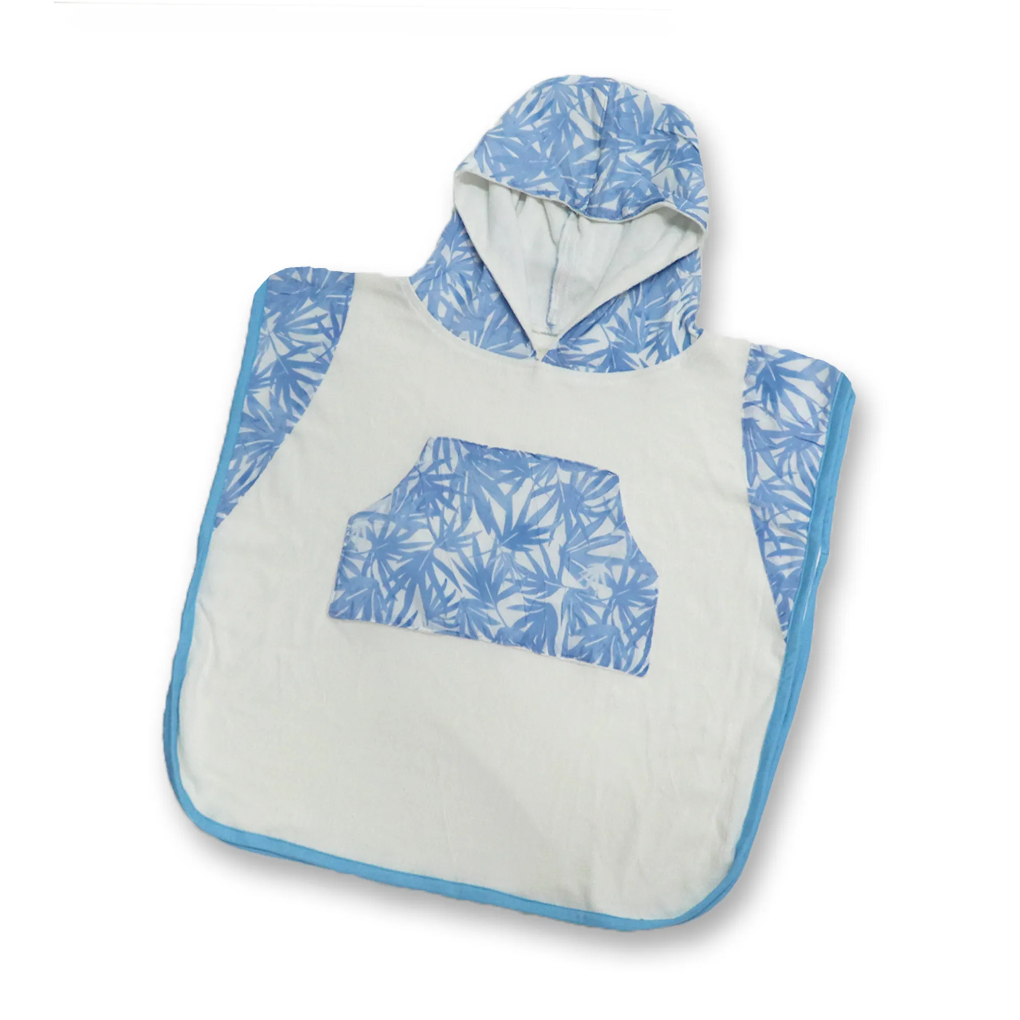 Hooded Poncho Towel - Feather Blue