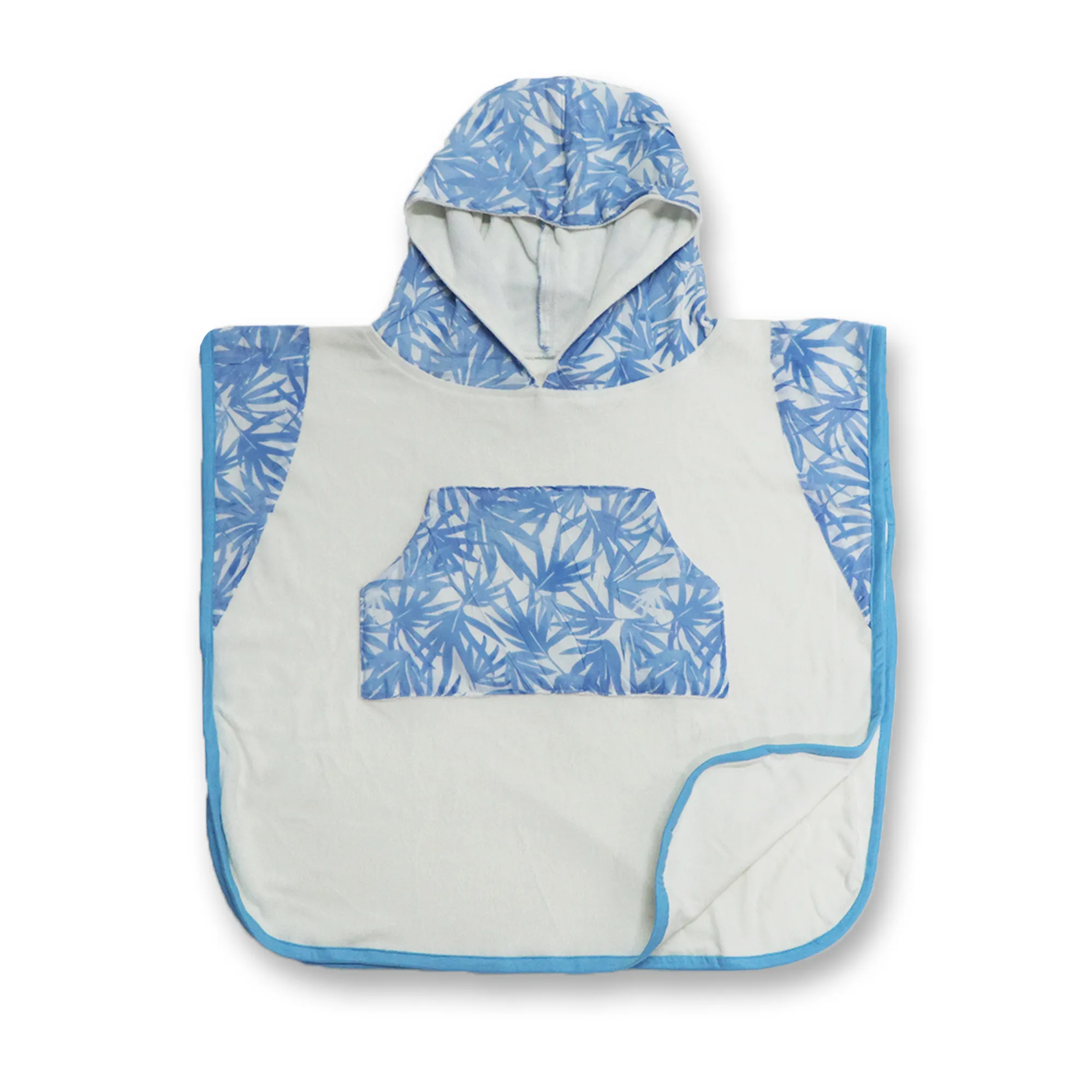 Hooded Poncho Towel - Feather Blue