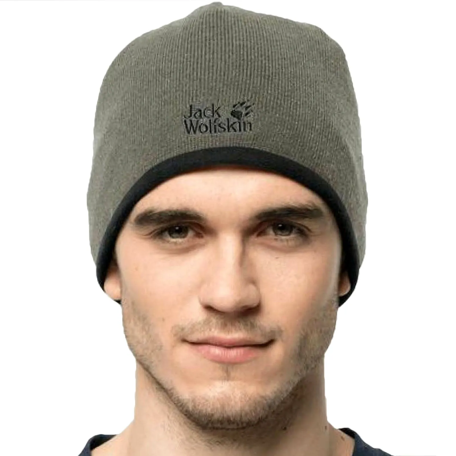 Jack Wolfskin Unisex Stormlock Logo Fleece Lined Beanie Hat