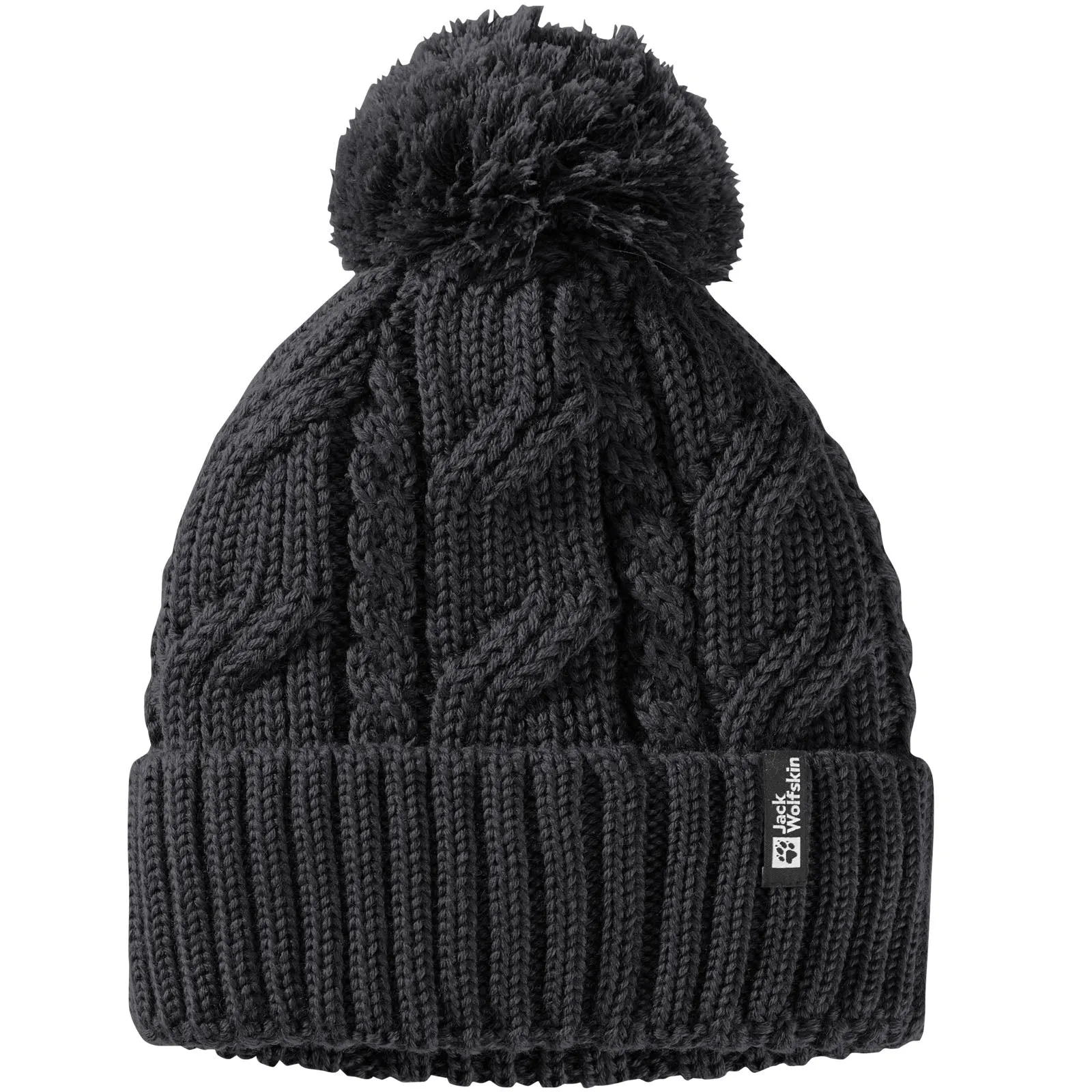 Jack Wolfskin Womens Pompom Fleece Lined Windproof Bobble Hat