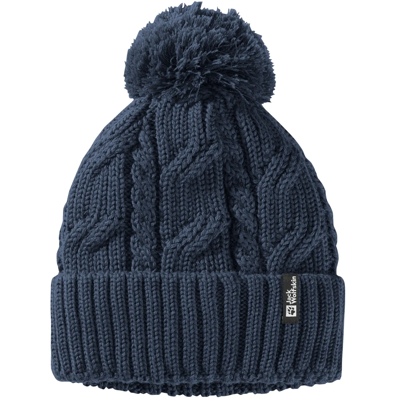 Jack Wolfskin Womens Pompom Fleece Lined Windproof Bobble Hat