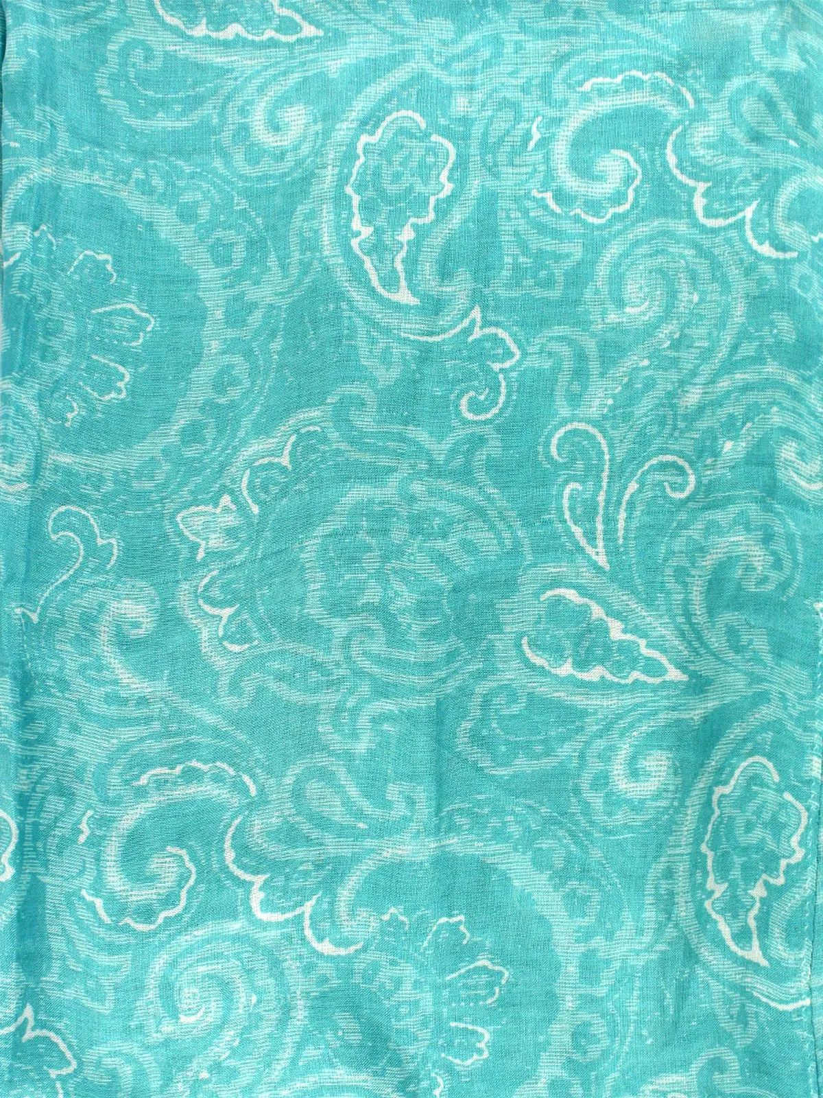 Kiton Silk Scarf Aqua Ornamental Paisley SALE