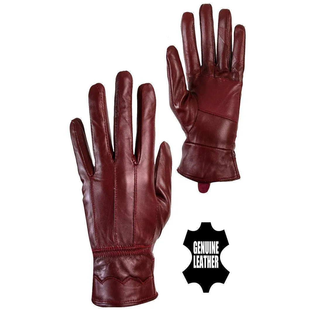 Ladies Womens Winter Quality Genuine Soft Leather Gloves Fur Lined Driving Warm