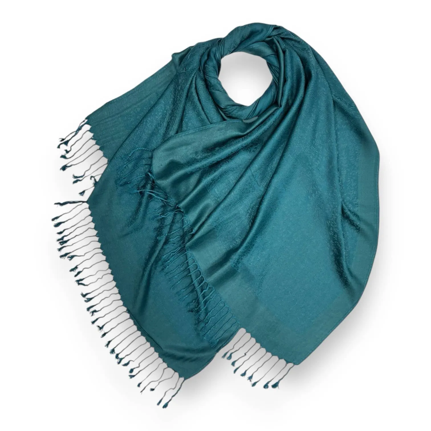 Lightweight Paisley print Scarf with tassels