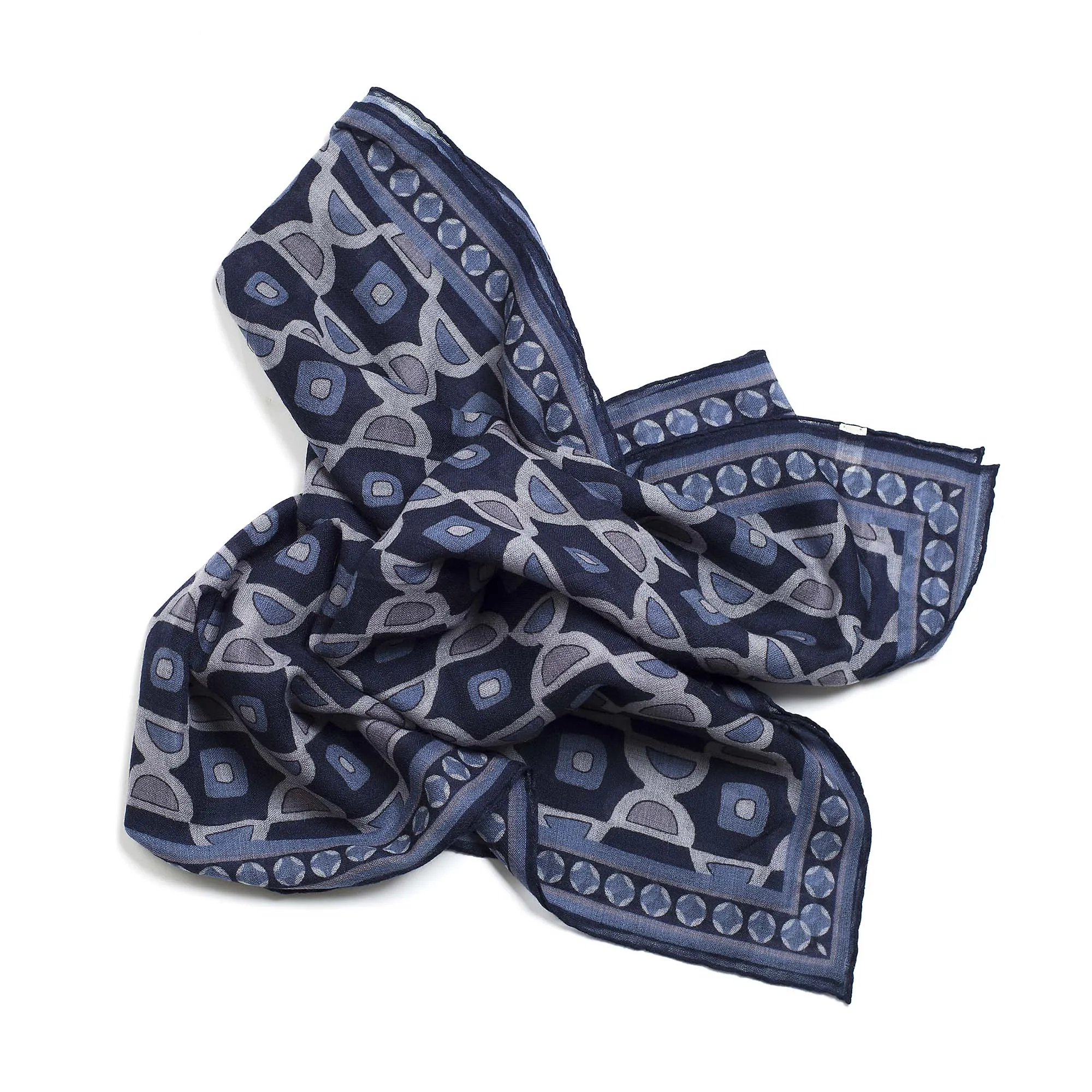 Navy wool scarf