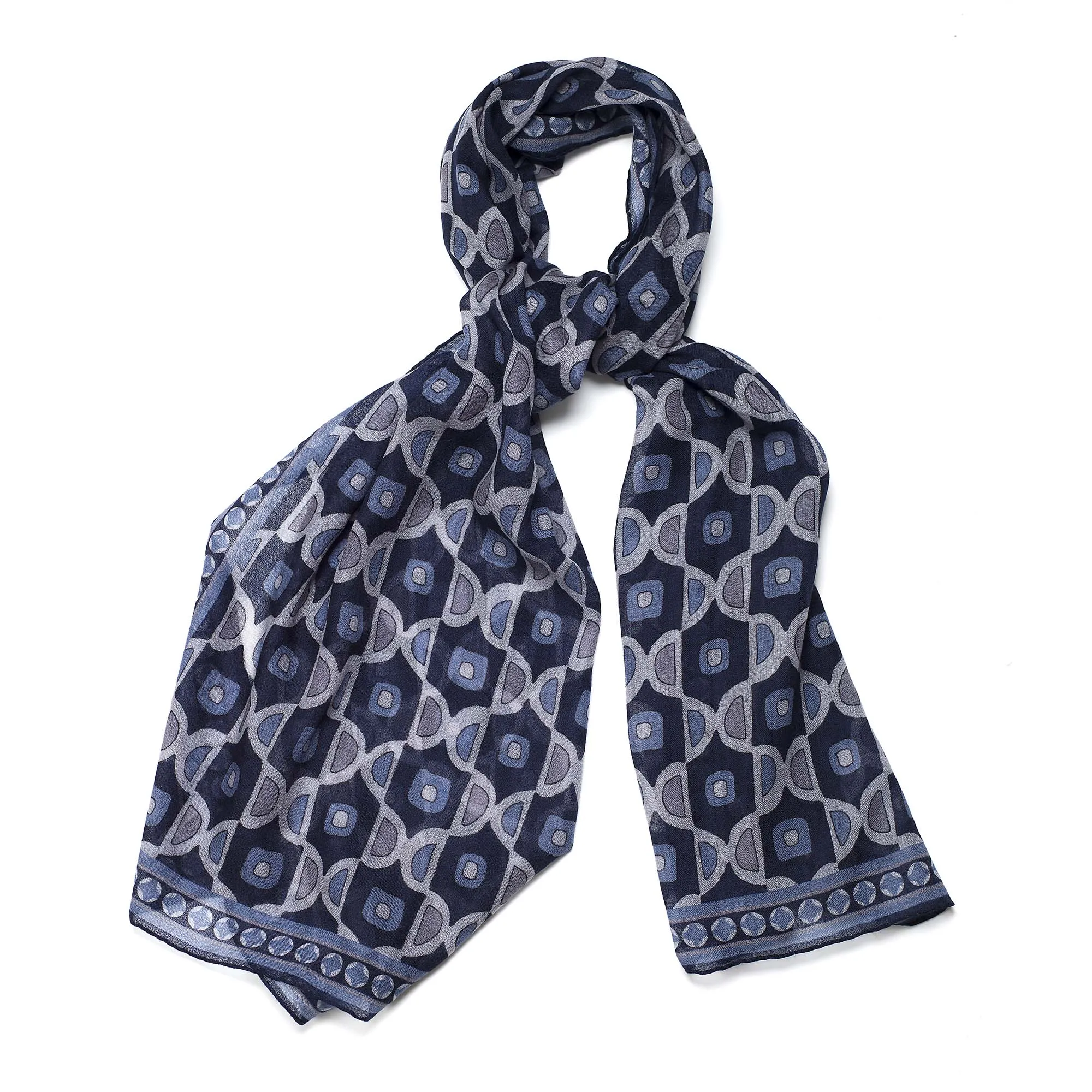 Navy wool scarf