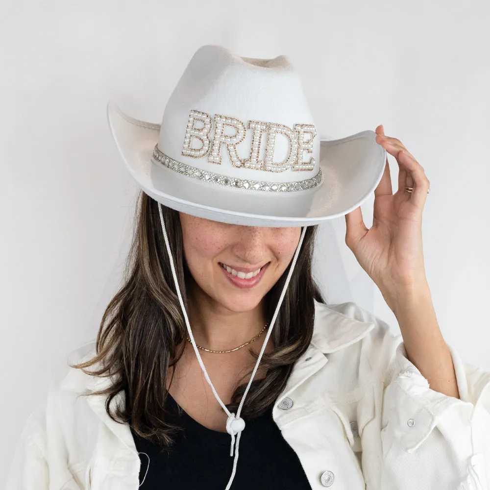 Pearl Bride Cowboy Hat