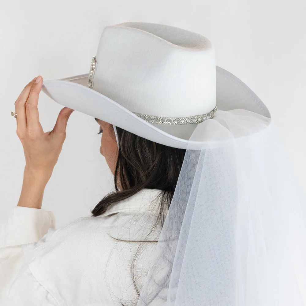 Pearl Bride Cowboy Hat