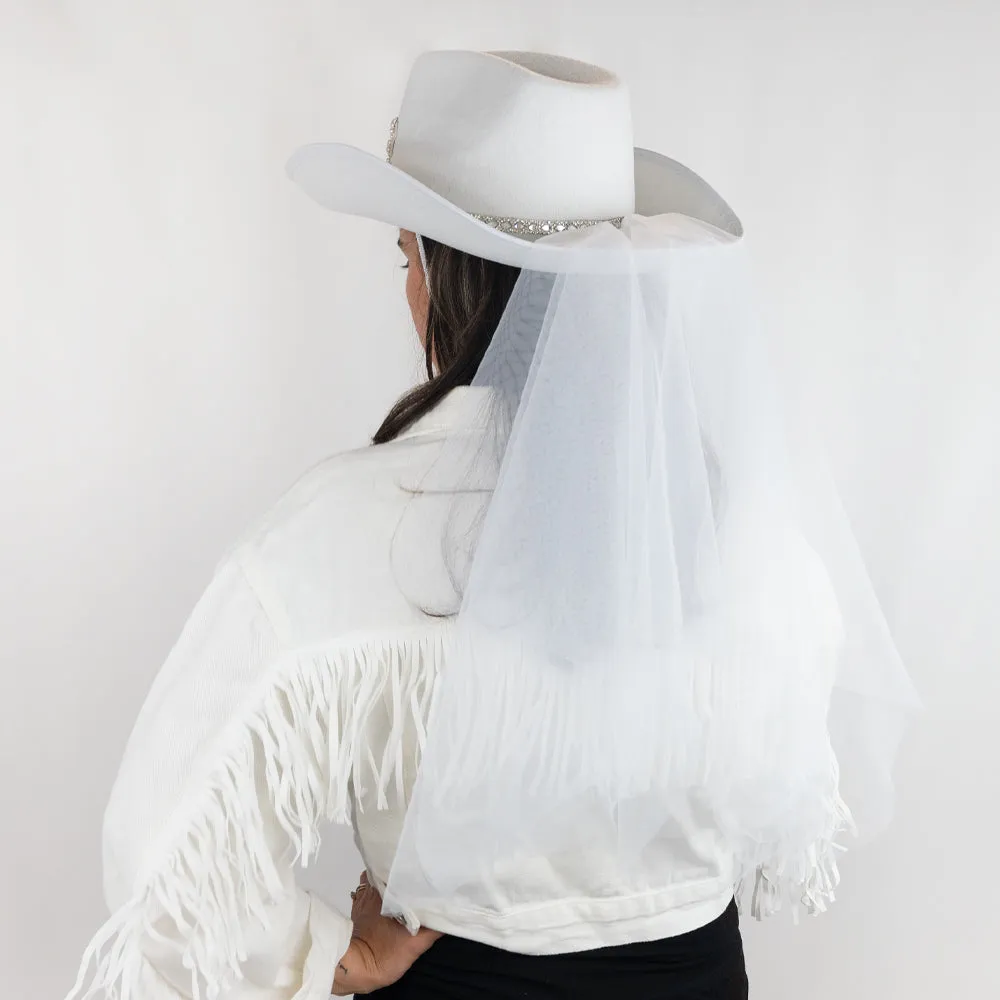 Pearl Bride Cowboy Hat