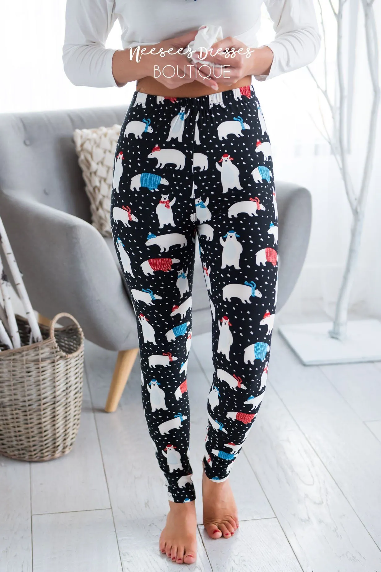 Polar Express Christmas Leggings