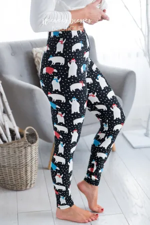 Polar Express Christmas Leggings