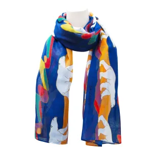 "Polar Bear" scarf by Indigenous Artist Dawn Oman