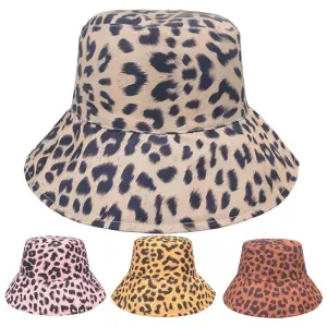 Reversible Leopard Bucket Hats.