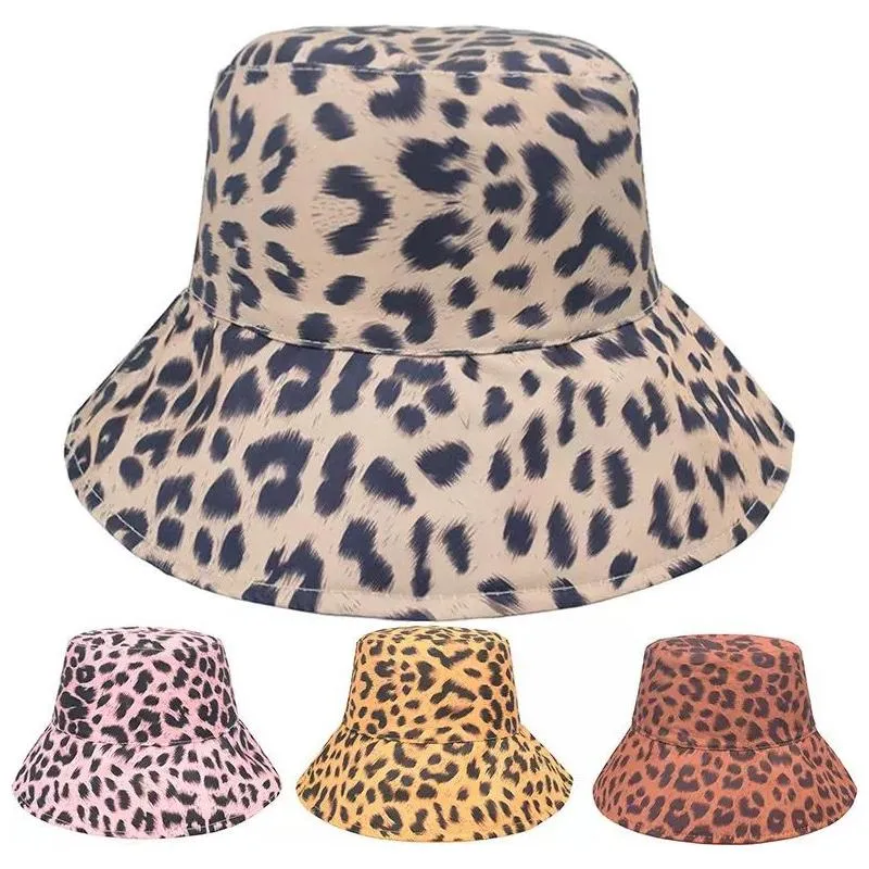 Reversible Leopard Bucket Hats.