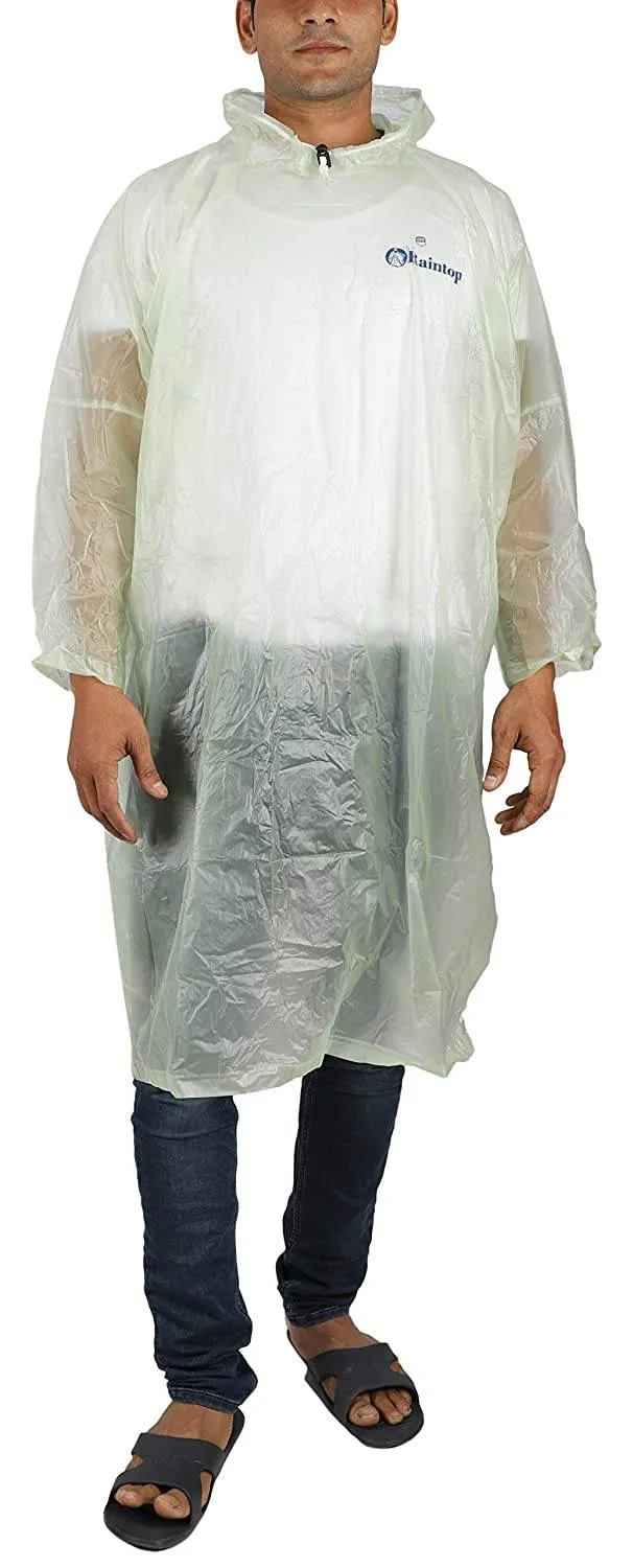 Romano nx PVC Waterproof Reusable Rain Ponchos Raincoat Rainwear Hooded Camping