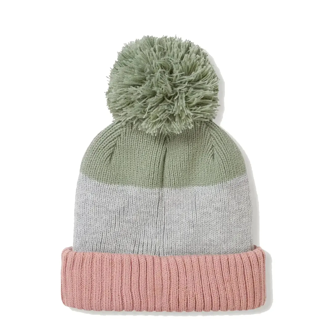 Sealskinz Flitcham WP CW Bobble Hat Pink / Green / Grey